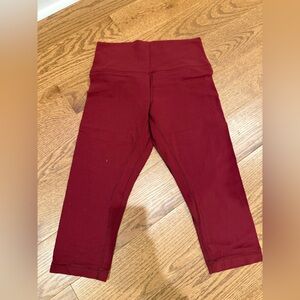 Lululemon Athletica Maroon Leggings